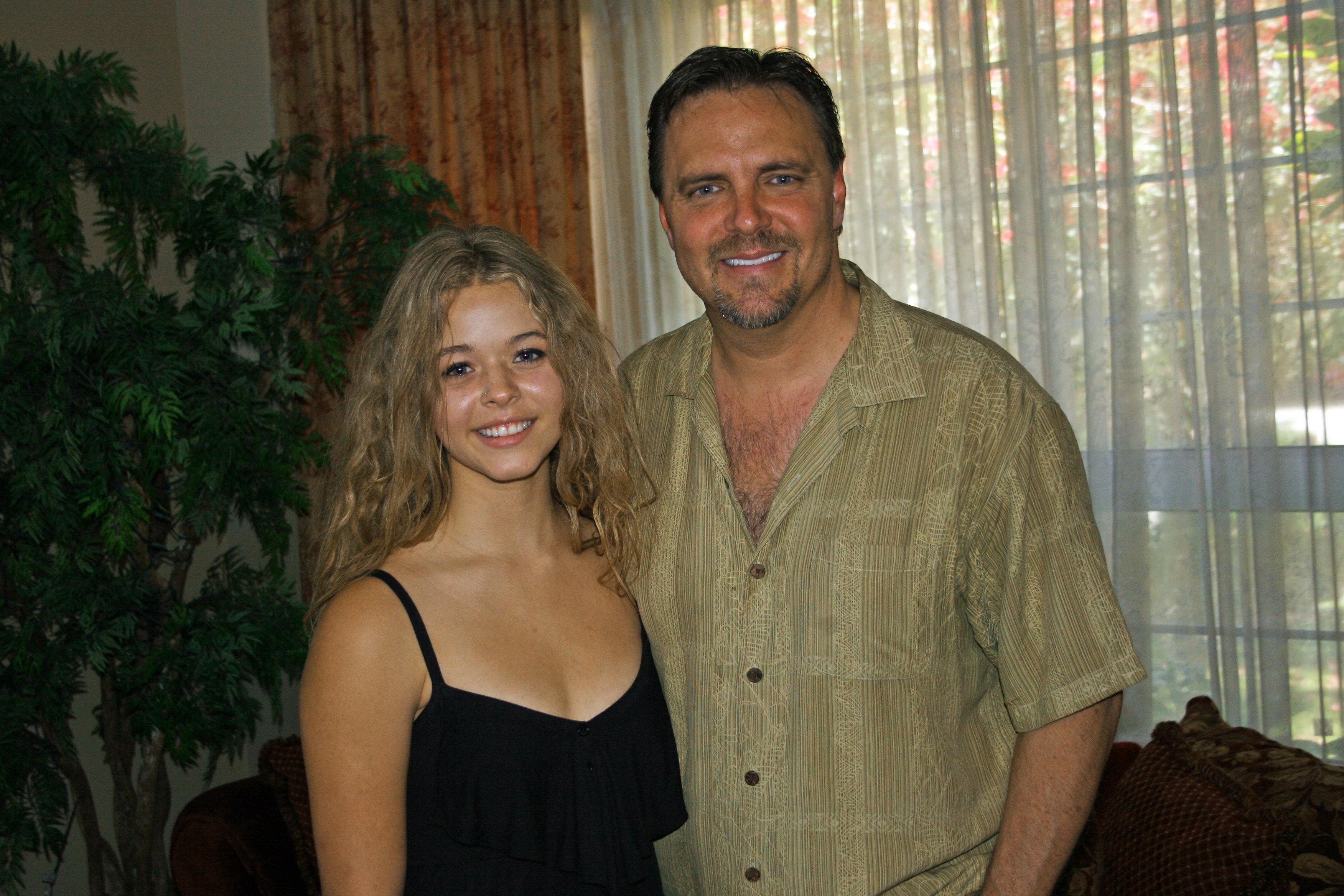 Michael Gier with actress Sasha Pieterse; one of the stars of 