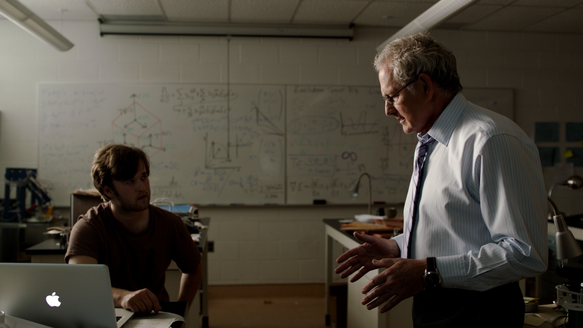 Still of Victor Garber and Haley Joel Osment in I'll Follow You Down (2013)