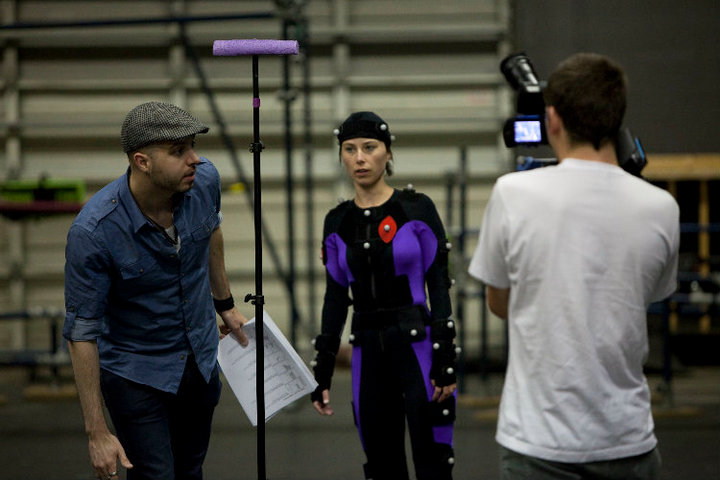 Kevin Konrad Hanna directing on the Motion Capture shoot for 