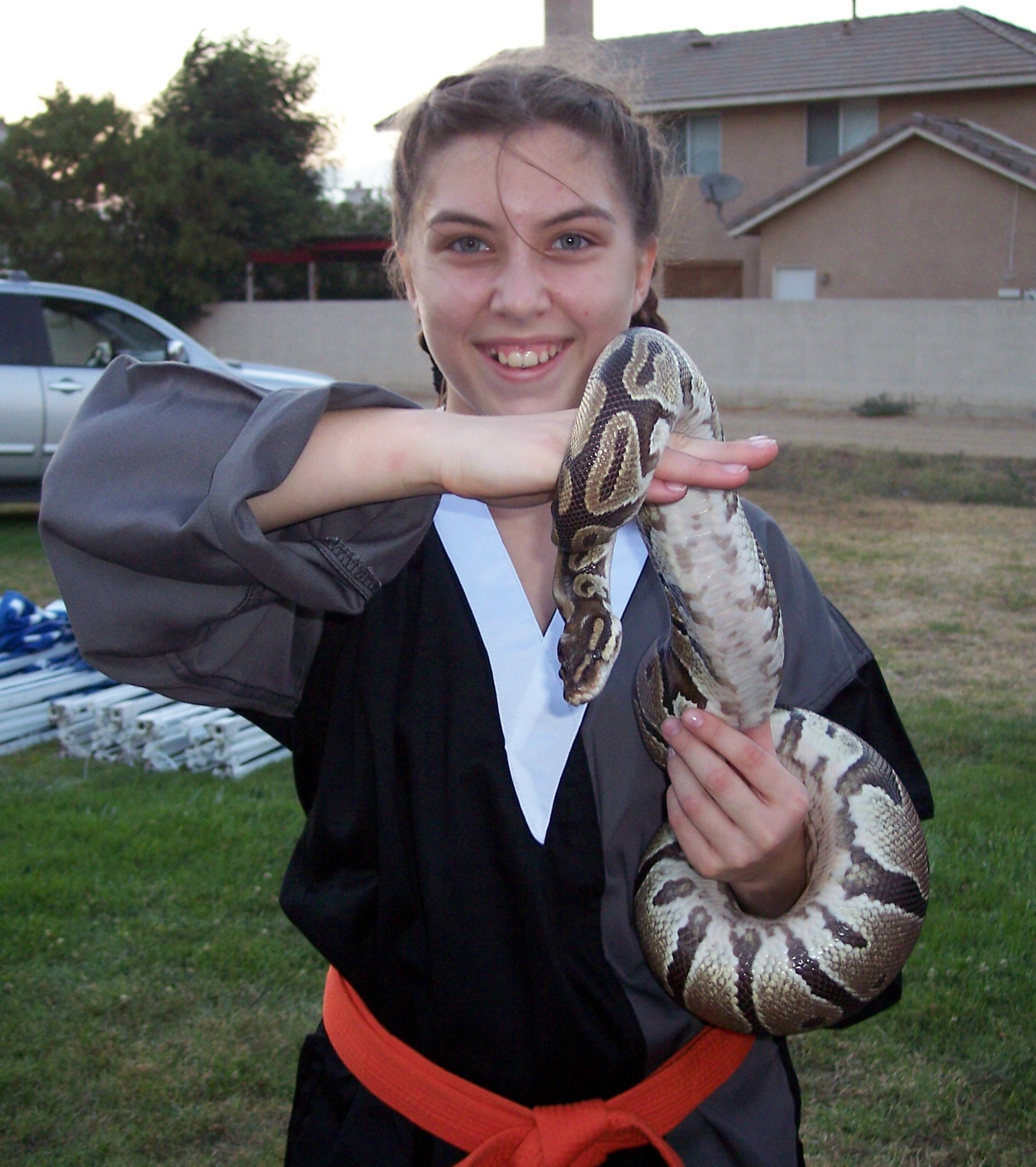 Kaleigh with snake