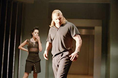 Still of Parker Posey and Paul Levesque in Blade: Trinity (2004)