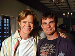 Brett with William H Macy on location in Capetown, South Africa during the filming of 