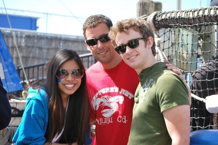 Ashley Argota, Adam Sandler, and Nicholas Purcell - Make-A-Wish Event at Santa Monica Pier 2010