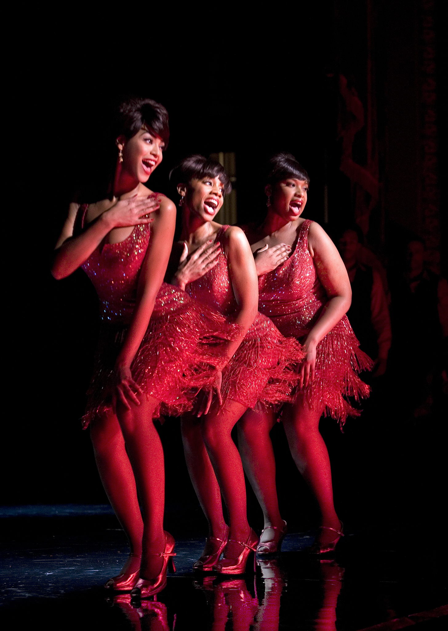 Still of Beyoncé Knowles, Anika Noni Rose and Jennifer Hudson in Dreamgirls (2006)