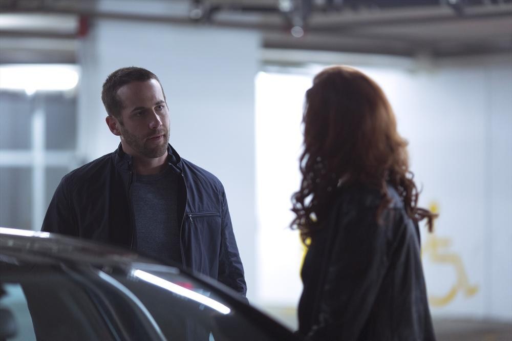 Still of Julie McNiven and Niall Matter in Motive (2013)