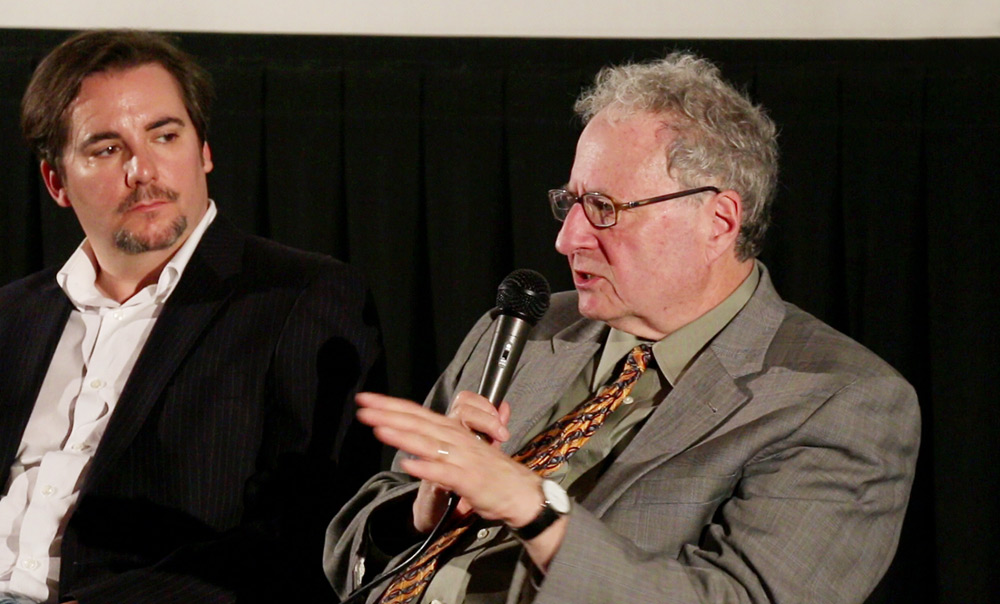 Eric Merola and Ralph W. Moss during a Q&A for 