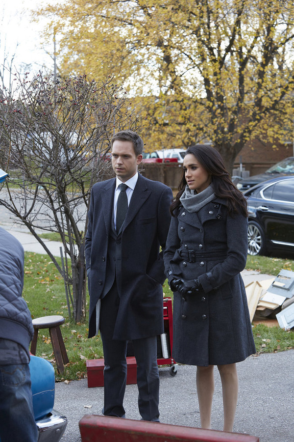Still of Patrick J. Adams and Meghan Markle in Suits (2011)