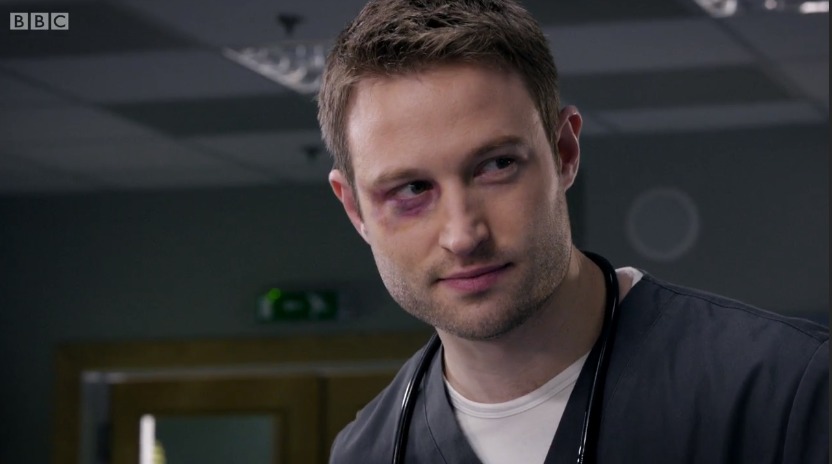 Playing Cal in BBC's Casualty 2015