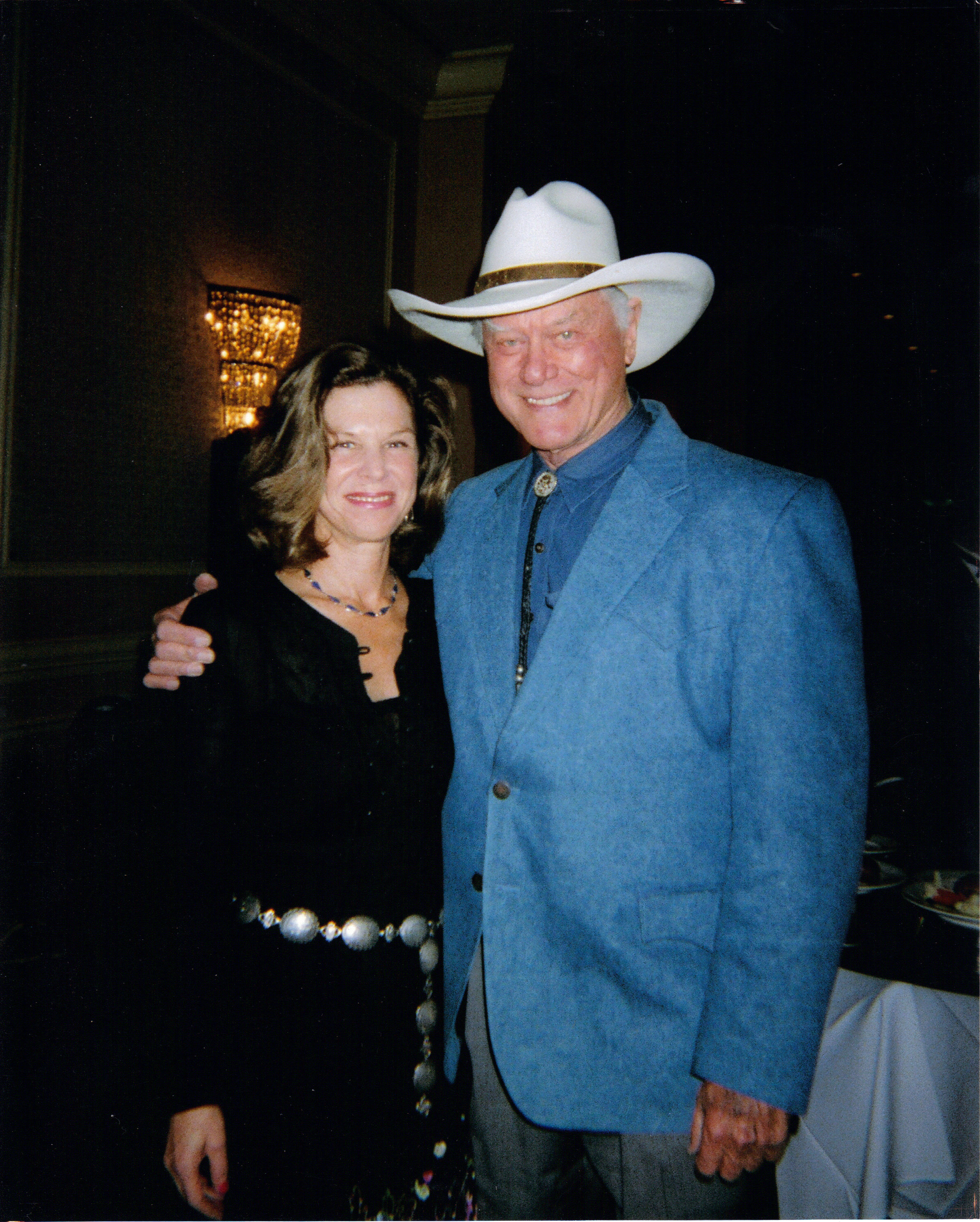 Ava and Larry Hagman, Dallas reunion