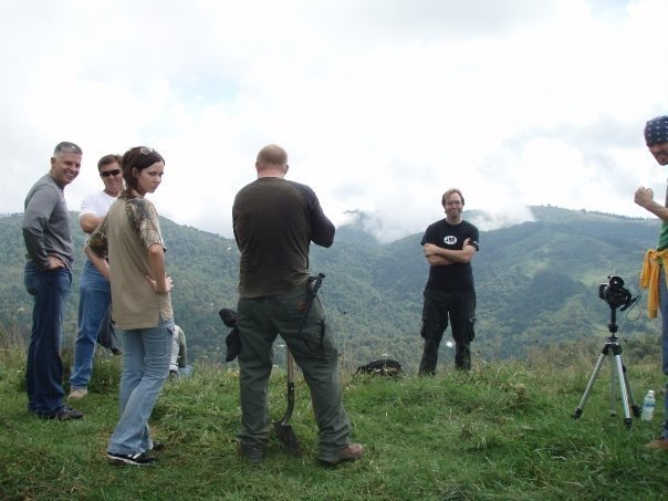 On the top of the Smoky Mountains in North Carolina, directing Adventure Chefs