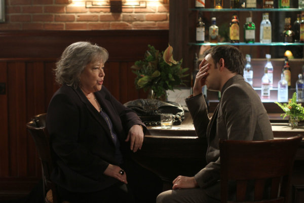 Still of Kathy Bates and Nate Corddry in Harry's Law (2011)