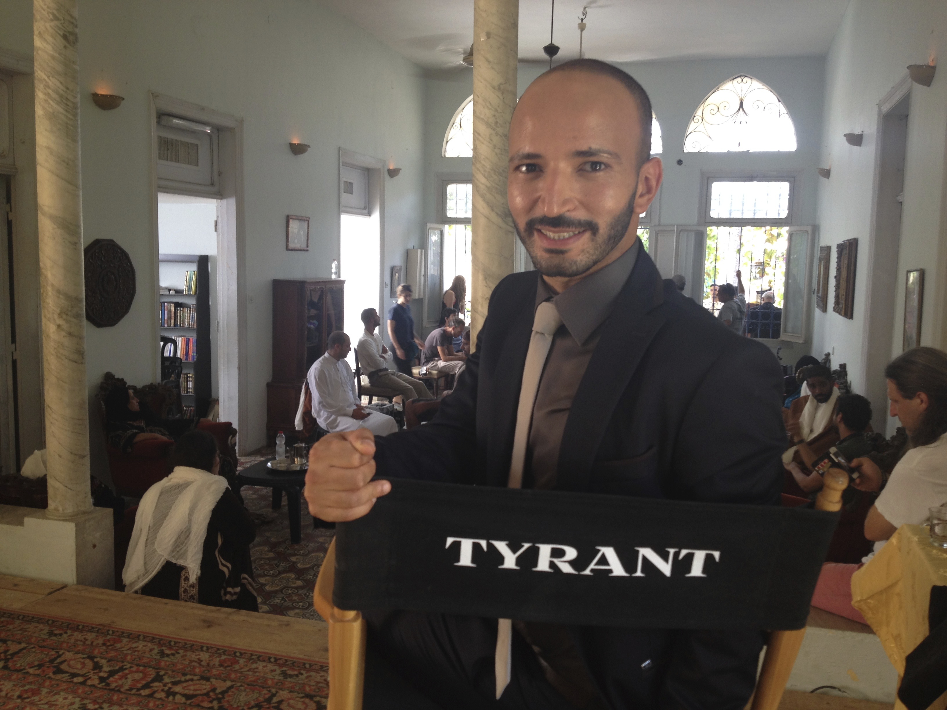 Waleed Elgadi on the set of 'Tyrant'