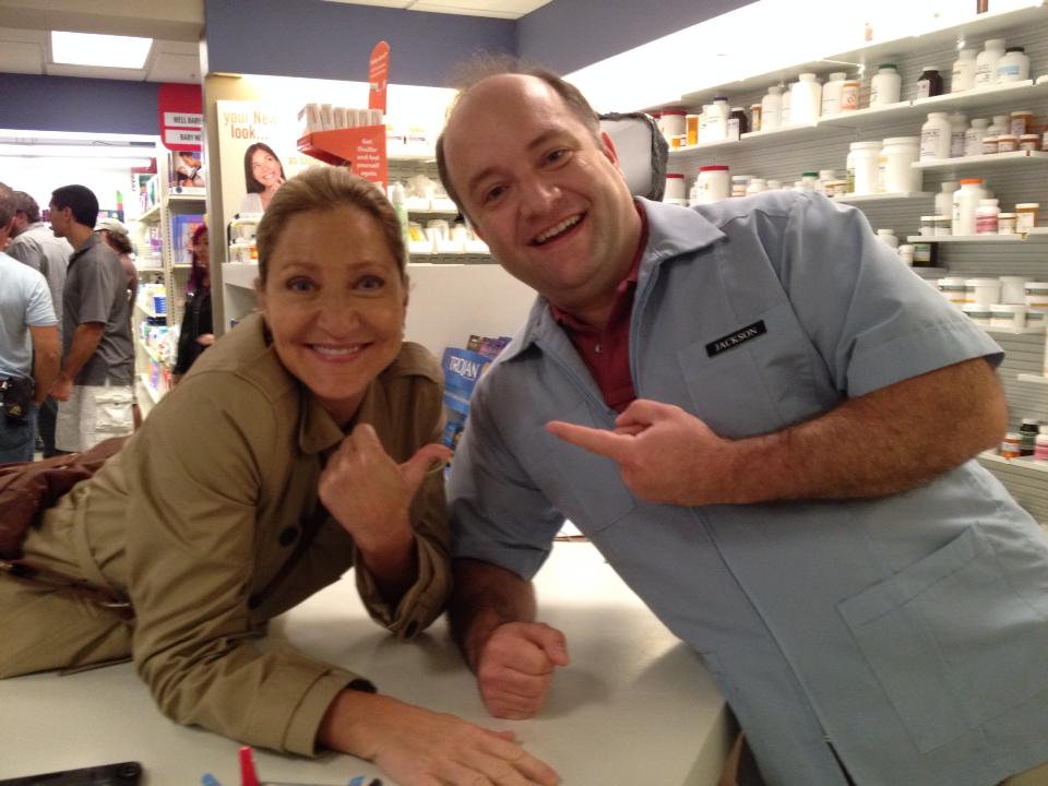 Dave T. Koenig with Edie Falco on Nurse Jackie (Showtime)