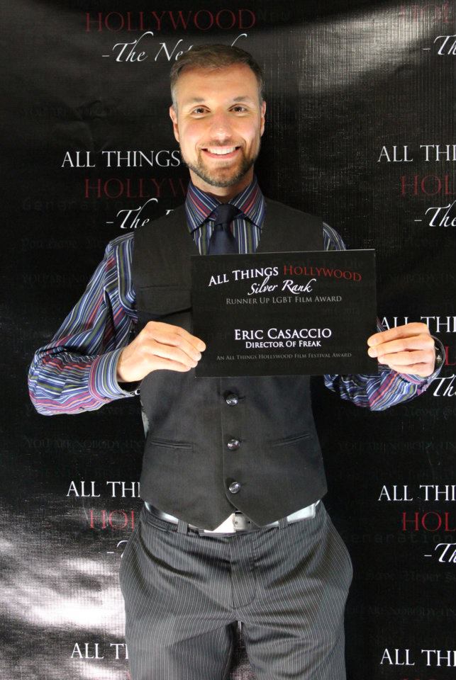 Eric Casaccio at the All Things Hollywood Film Festival representing 