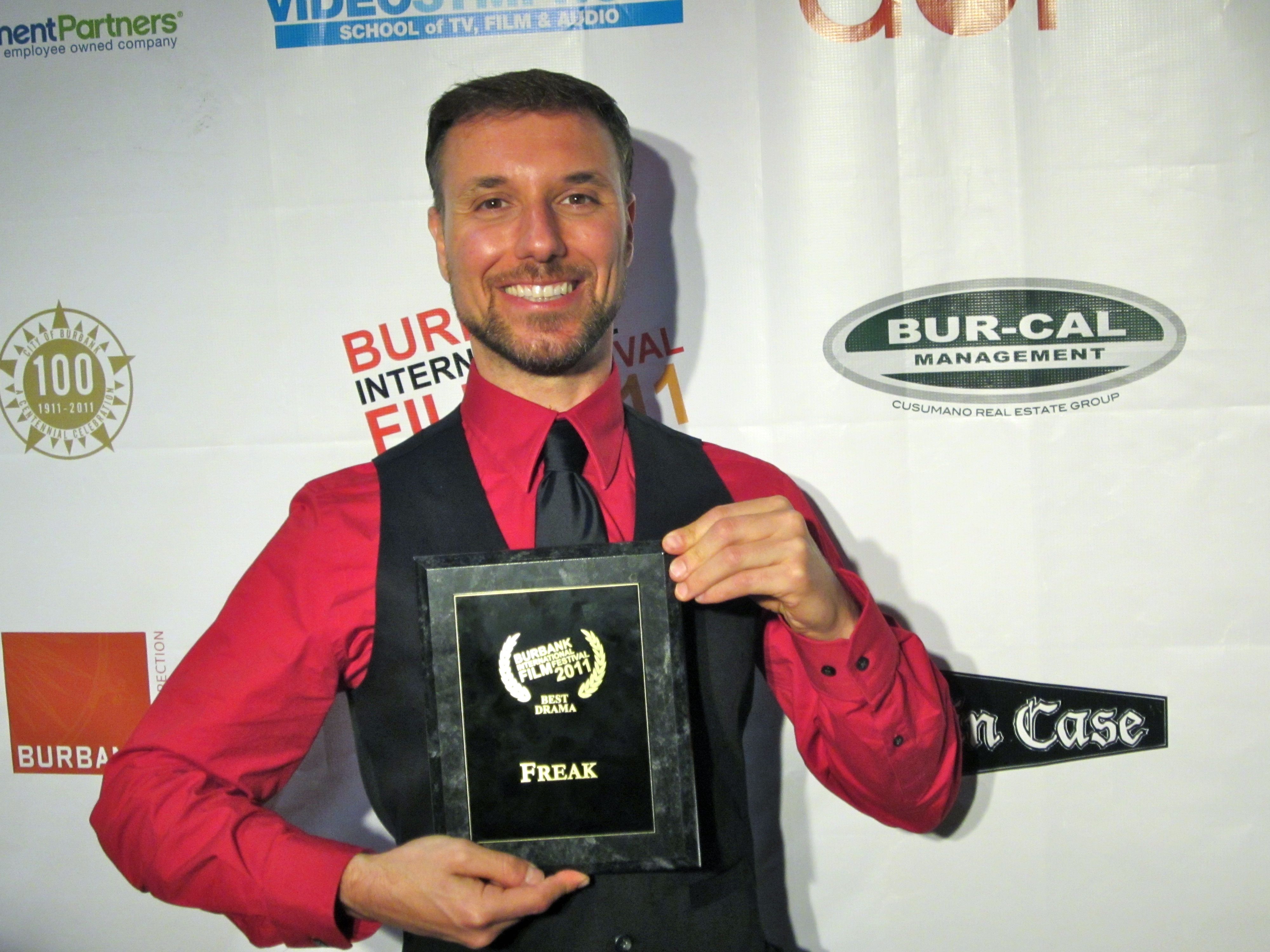 Eric Casaccio at the Burbank International Film Festival representing 