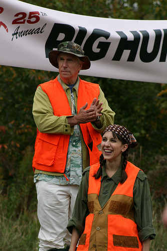 Tarah Consoli and Henry Winkler on the set of 