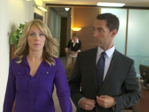 Still of Jay Harrington and Andrea Anders in Better Off Ted (2009)
