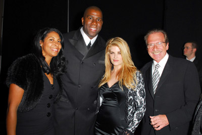 Kirstie Alley, Magic Johnson, Pat O'Brien and Cookie Johnson