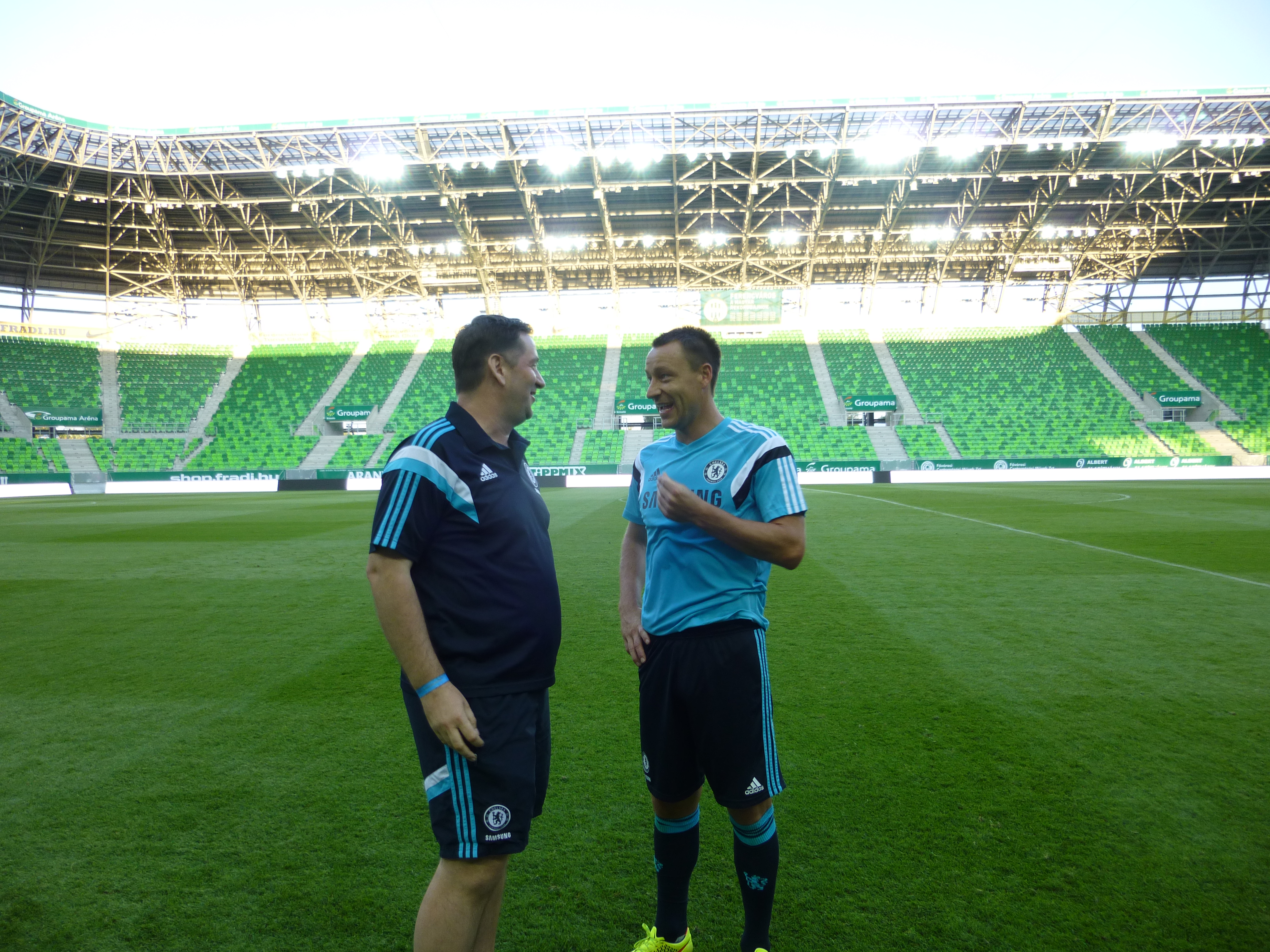 Philip Waley and John Terry of Chelsea Football Club- Budapest 2014