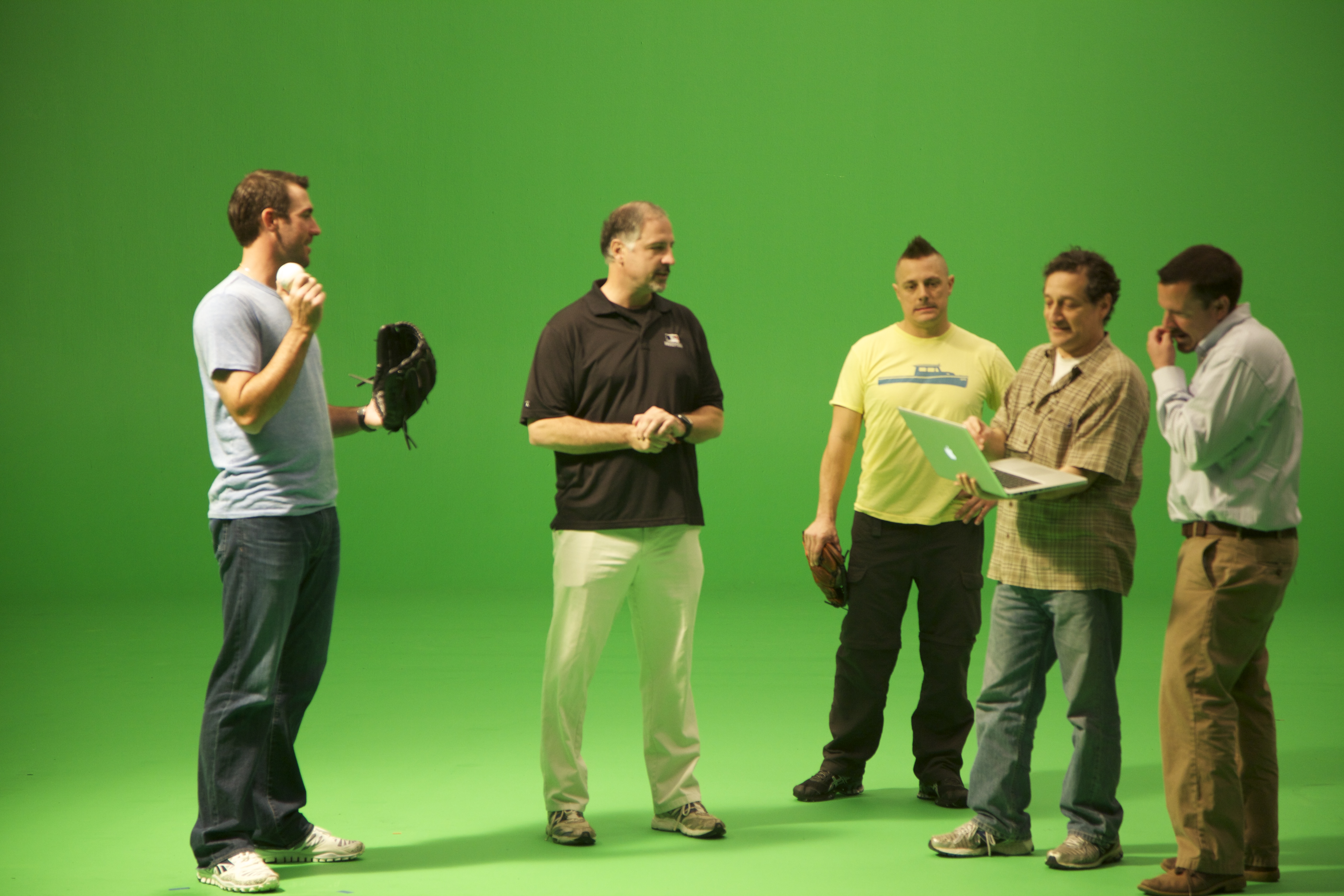 On Set w/ Justin Verlander warming up Green Screen Shoot for 
