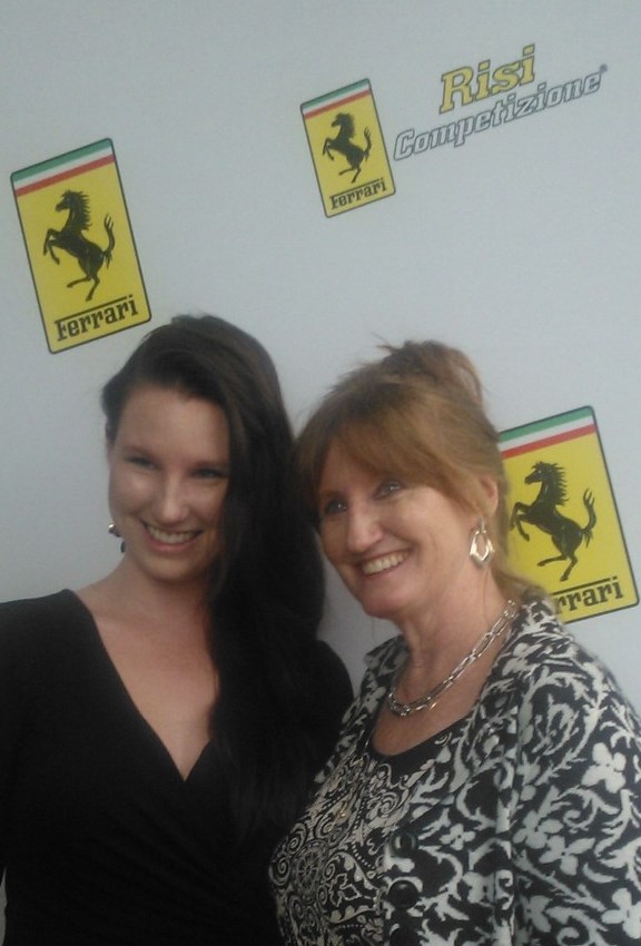 Jacqueline Johnson, Ferrari Representative with her mother, Vicki Johnson at the 