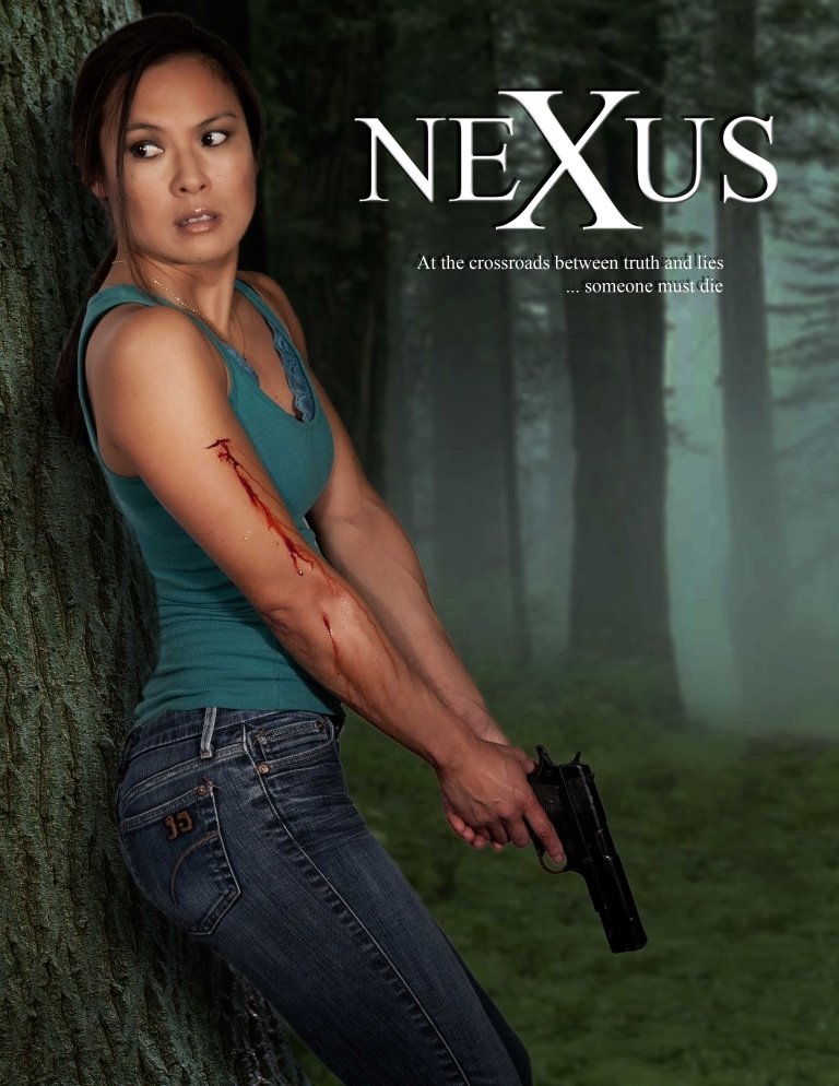 Nexus - feature film image. Caged Angel Films, Director Neil Coombs, starring Grace Kosaka, Andrew Kraulis, Nick Alachiotis, Alex Karzis, Amanda Morelli & Jefferson Mappin.