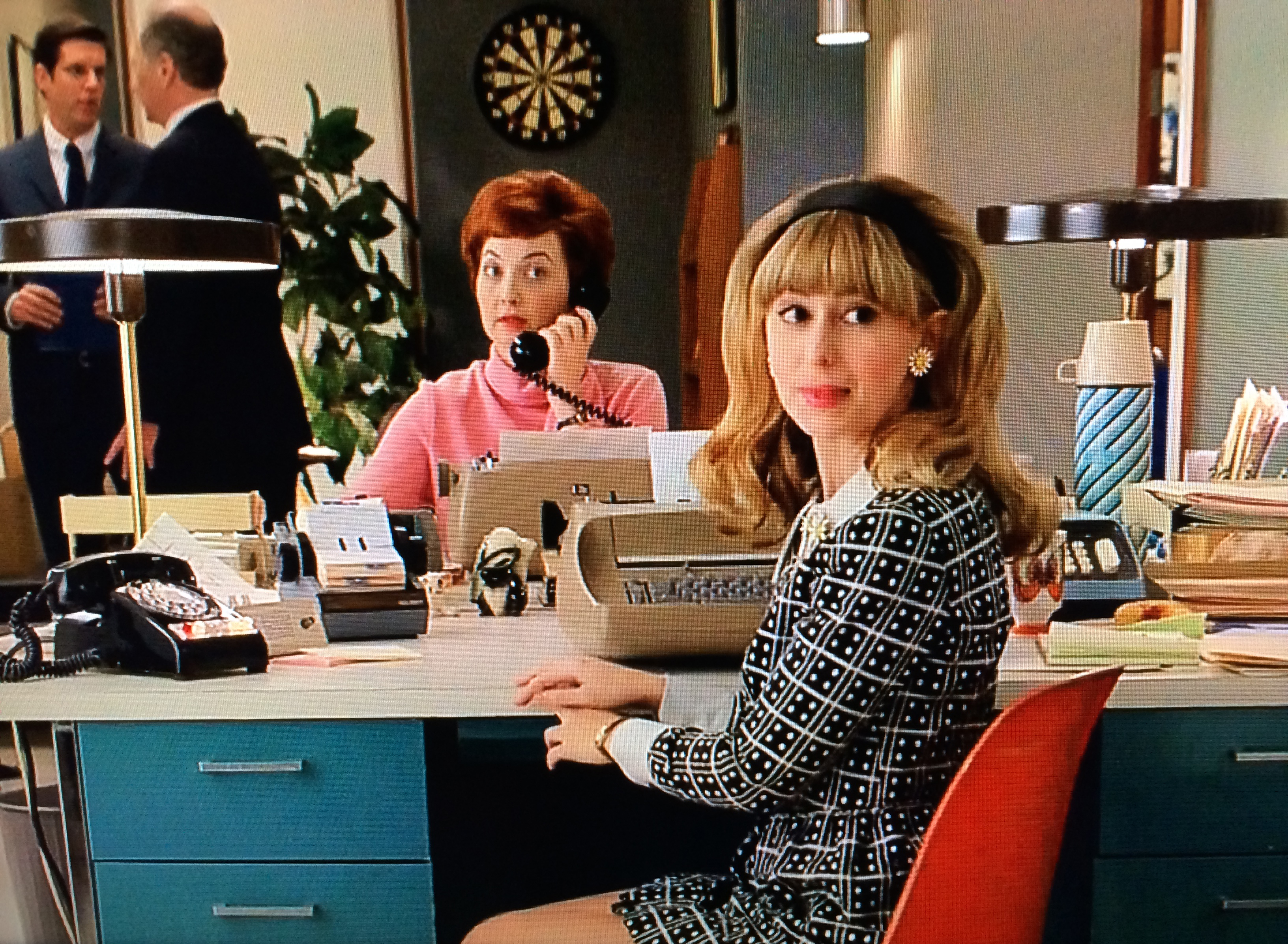 Jill Alexander and Stephanie Drake in Season 7 of Mad Men