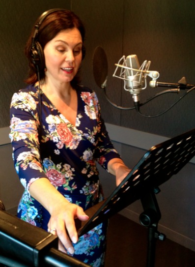 Katherine Hynes recording radio commercials for Nova Entertainment, Sydney Australia. More at www.katherinehynes.com