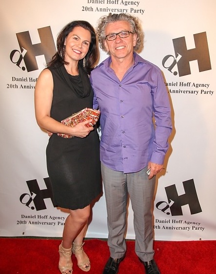 Actress Katherine Hynes with director husband Ian Stevenson at Daniel Hoff Agency 20th Anniversary Party, Hollywood, Los Angeles. More at www.katherinehynes.com