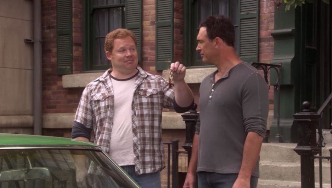 Gary as Camaro Guy with Patrick Warburton in Rules of Engagement, 