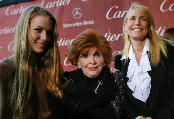 Tracy Brooks Swope with daughter Bridget Avildsen, and Godmother Patricia Barry at Palm Springs Film Festival