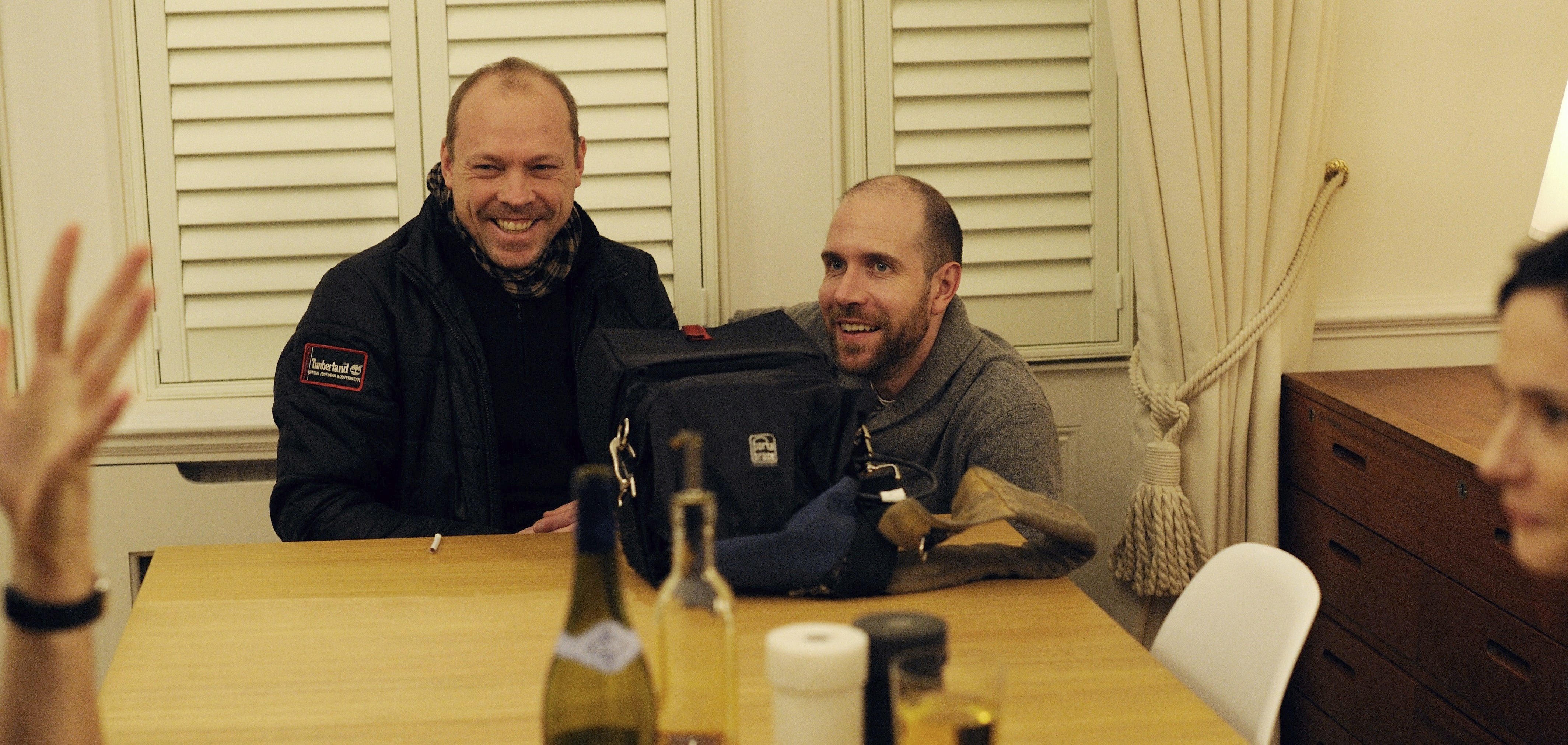 Behind the scenes - Love/Me/Do Writer/Director Martin Stitt with Producer Ian Prior