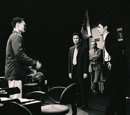 (L-R): Abraham Boyd, Duc Luu, Chris Kyme and Ricardo Mamood in a still from the Hong Kong stage Premiere of Glengarry Glen Ross