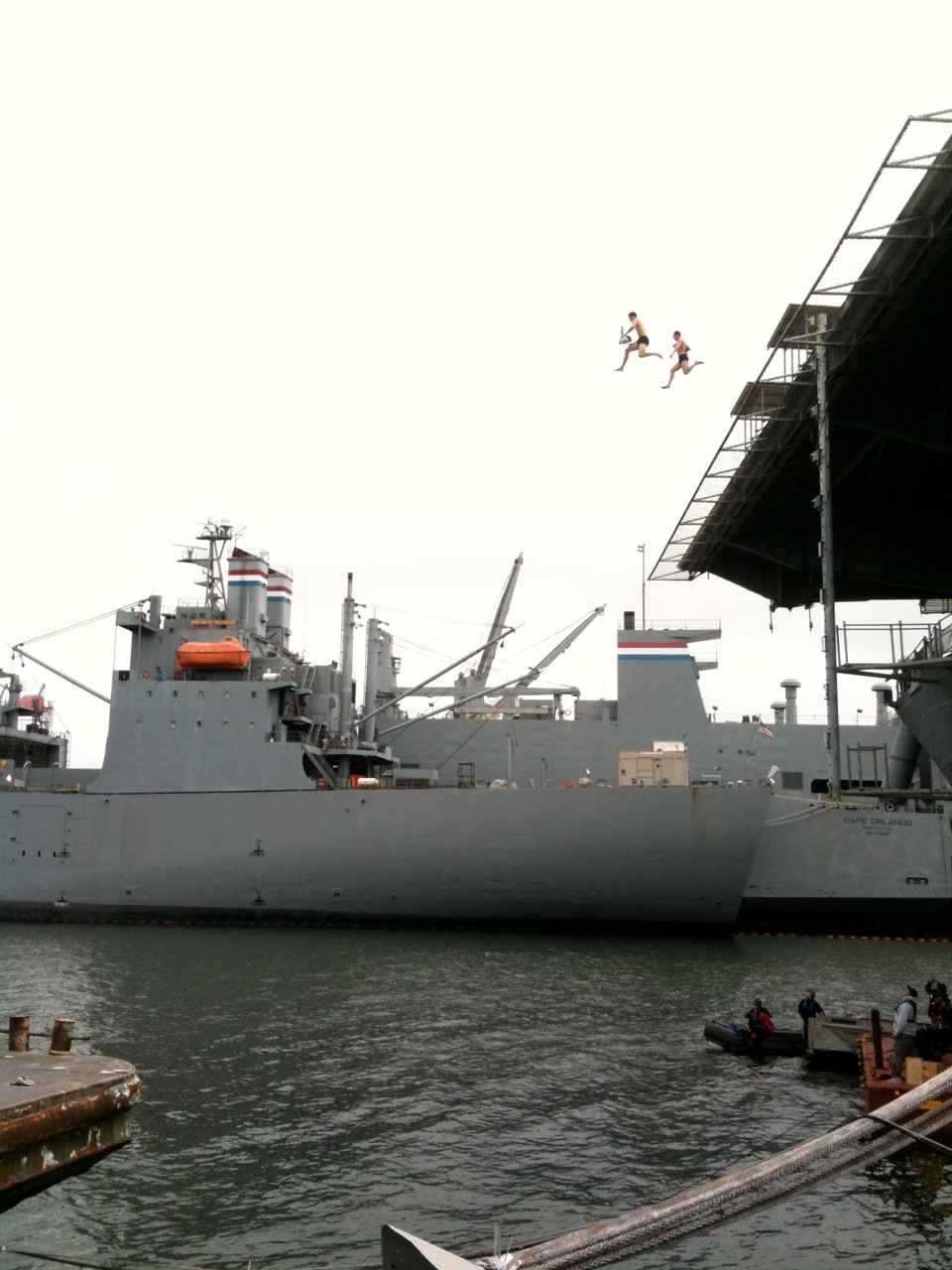 65' Jump off the USS Hornet Aircraft Carrier for the film, The Master