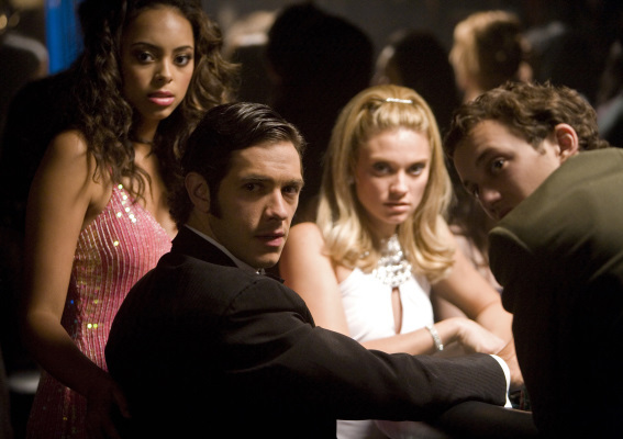 Still of Spencer Grammer, Amber Stevens West, Michael Rady and Jacob Zachar in Greek (2007)