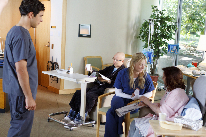 Still of Catherine Barroll, Mamie Gummer and Michael Rady in Emily Owens M.D. (2012)