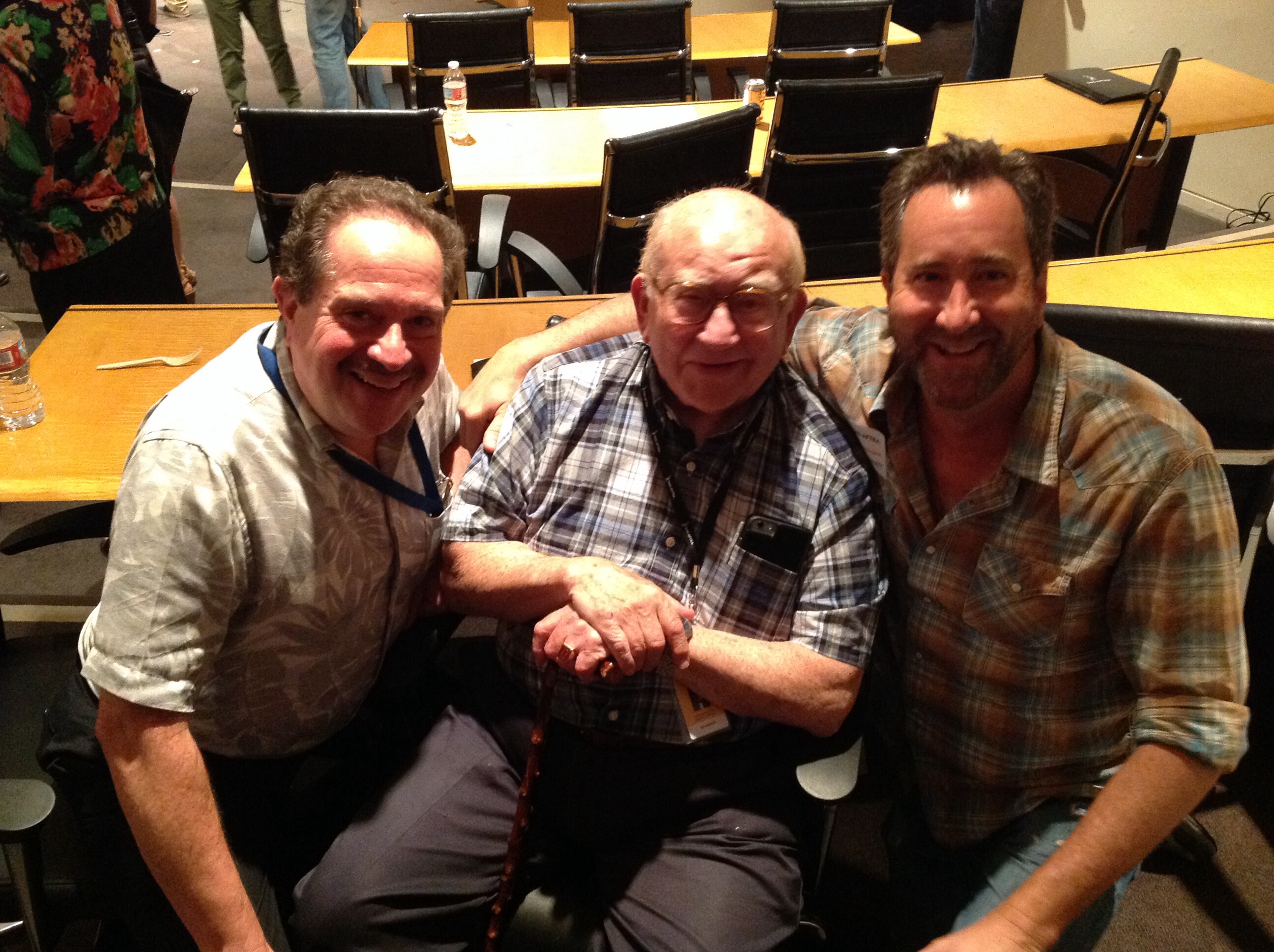 Ed Asner at SAGAFTRA board meeting