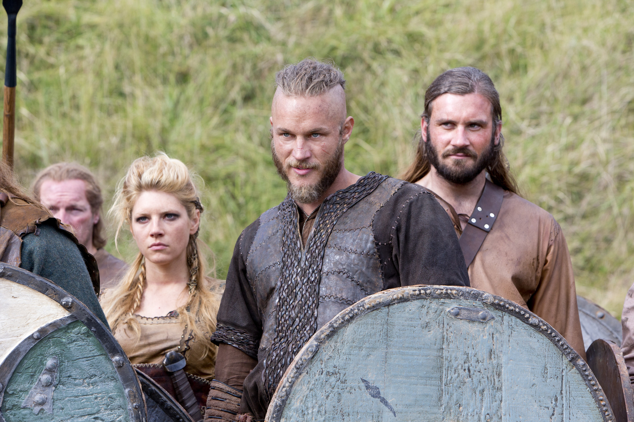 Still of Katheryn Winnick, Travis Fimmel and Clive Standen in Vikings (2013)