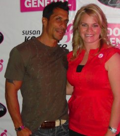 Sarah FIsher and Danny Wood of New Kids on the Blook at LIV nightclub in Miami's South Beach.