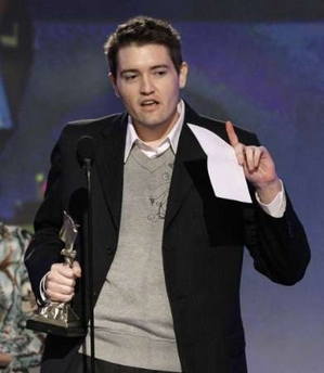 Chris Eska on stage at Spirit Awards