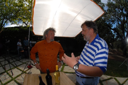 Arthur Bergel with chef Gerard Nebetsky