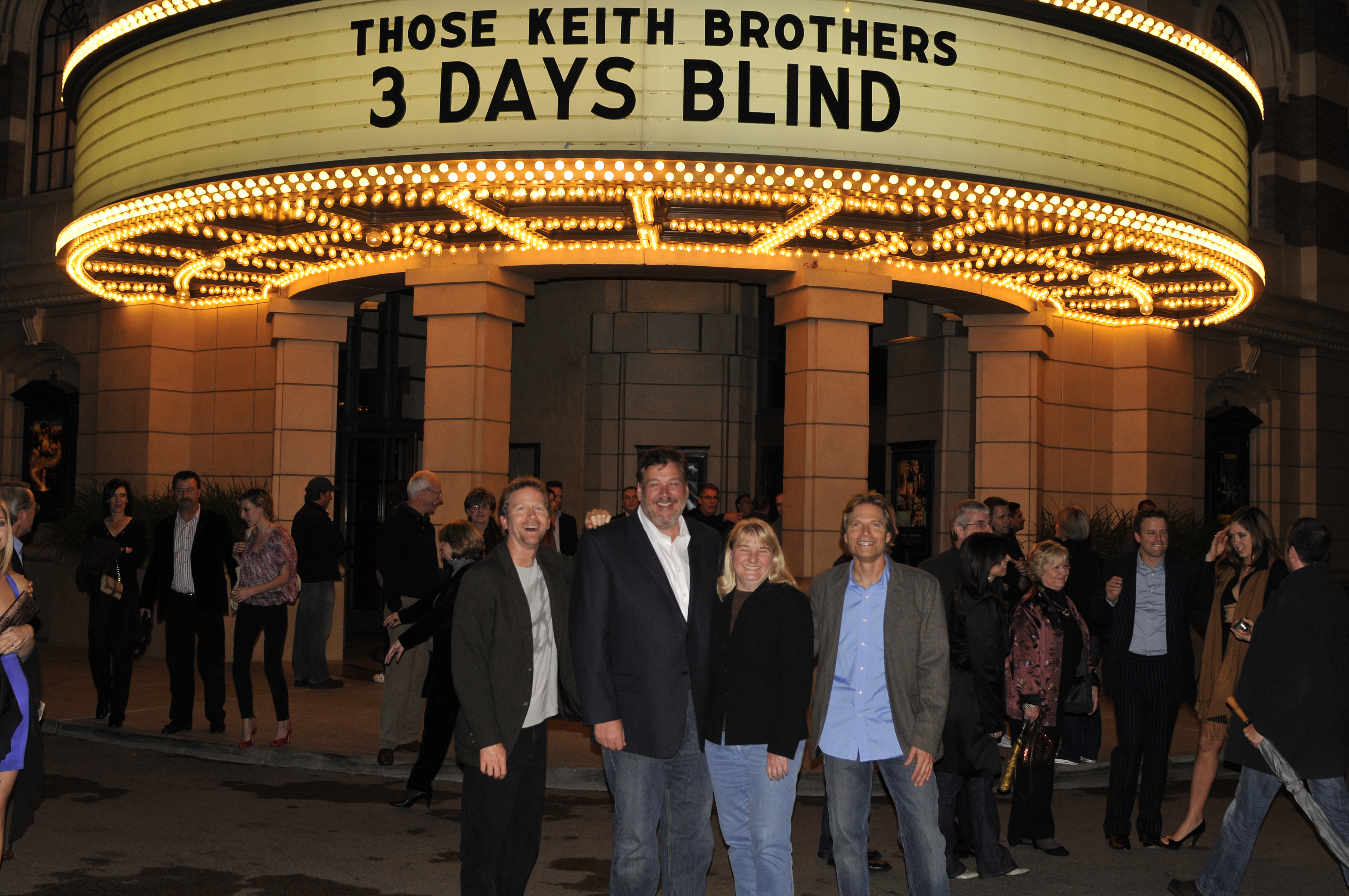 Stephen J. Ross theatre, Warner Brothers. 3 Days Blind premiere. L/R: Director Clete Keith; EP's Arthur Bergel, Susan Fowler; Producer Christopher Keith.