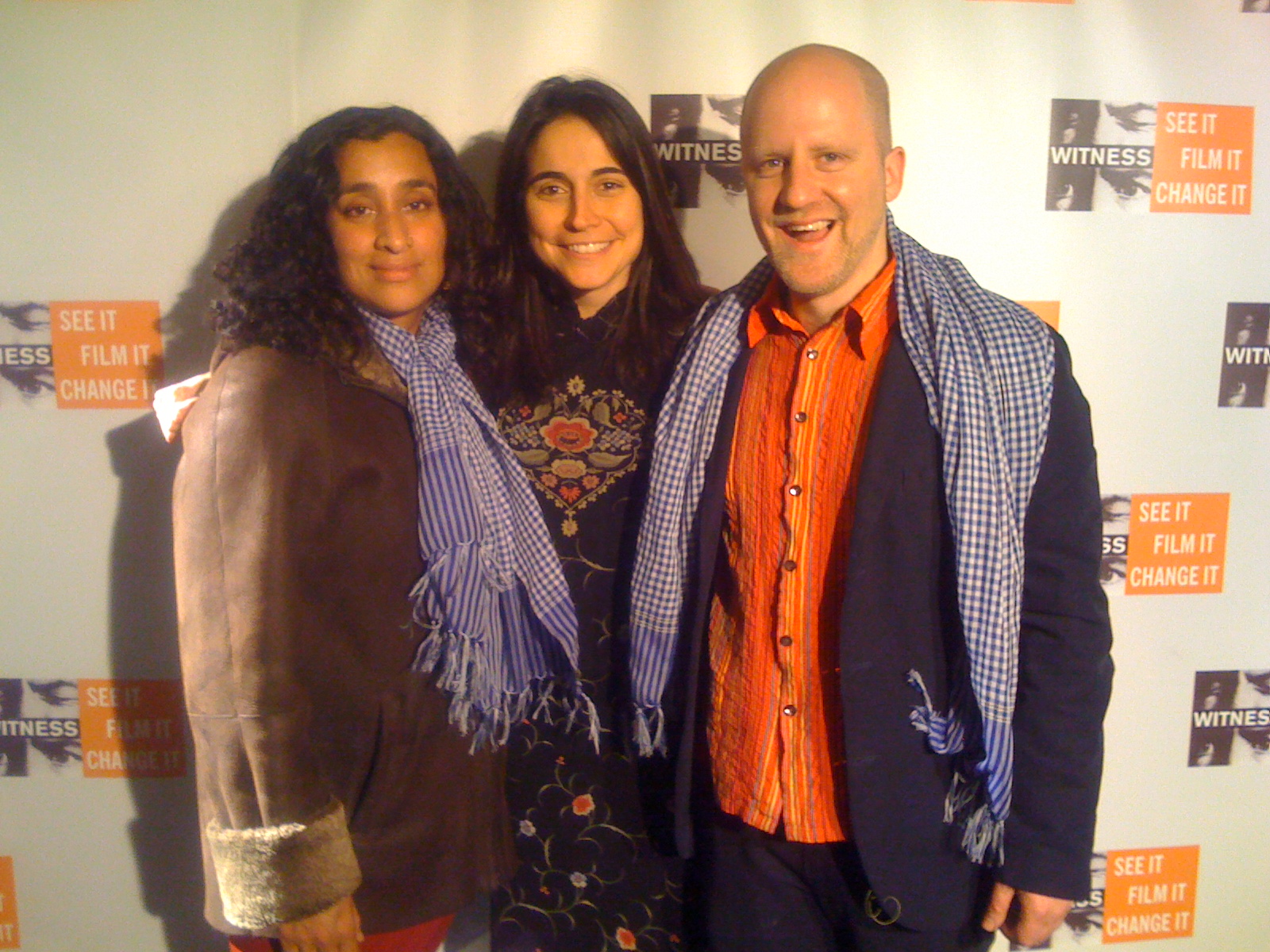 Geeta Gandbhir, Julia Bacha and Sandi Dubowski at the Witness Gala