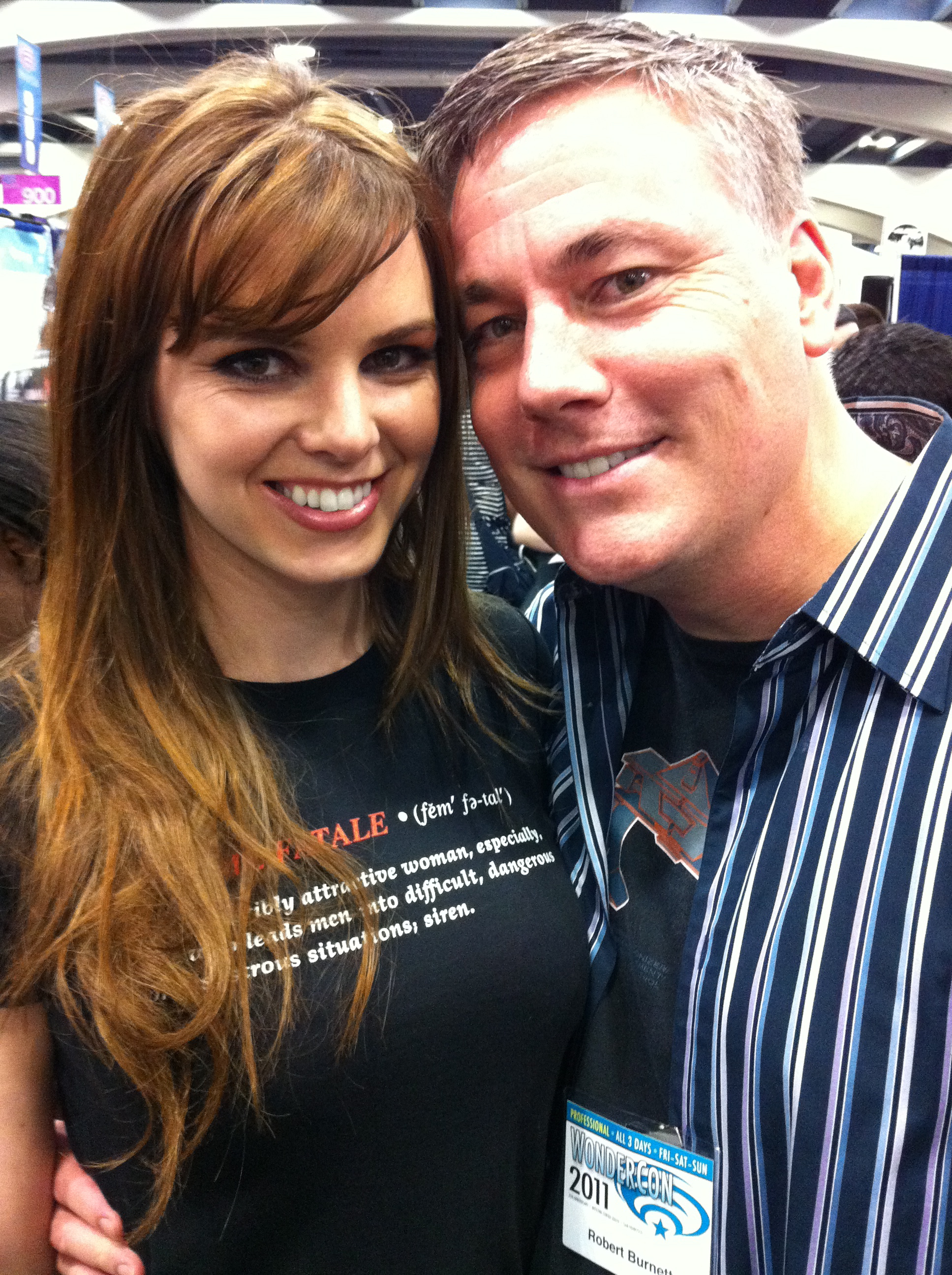 FEMME FATALES' Catherine Annett and Rob Burnett at San Francisco's Wondercon, promoting the series in April, 2011.