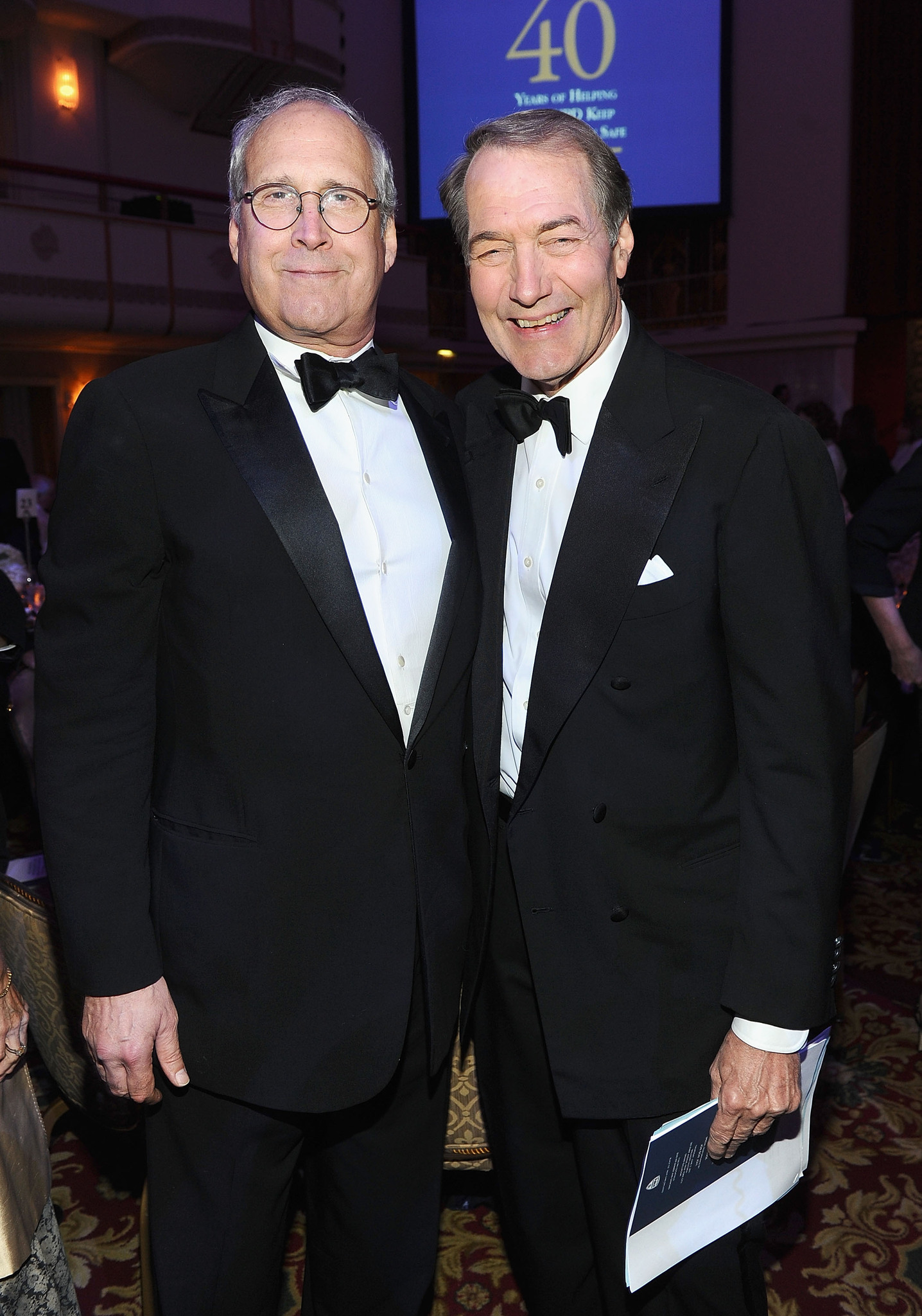 Chevy Chase and Charlie Rose