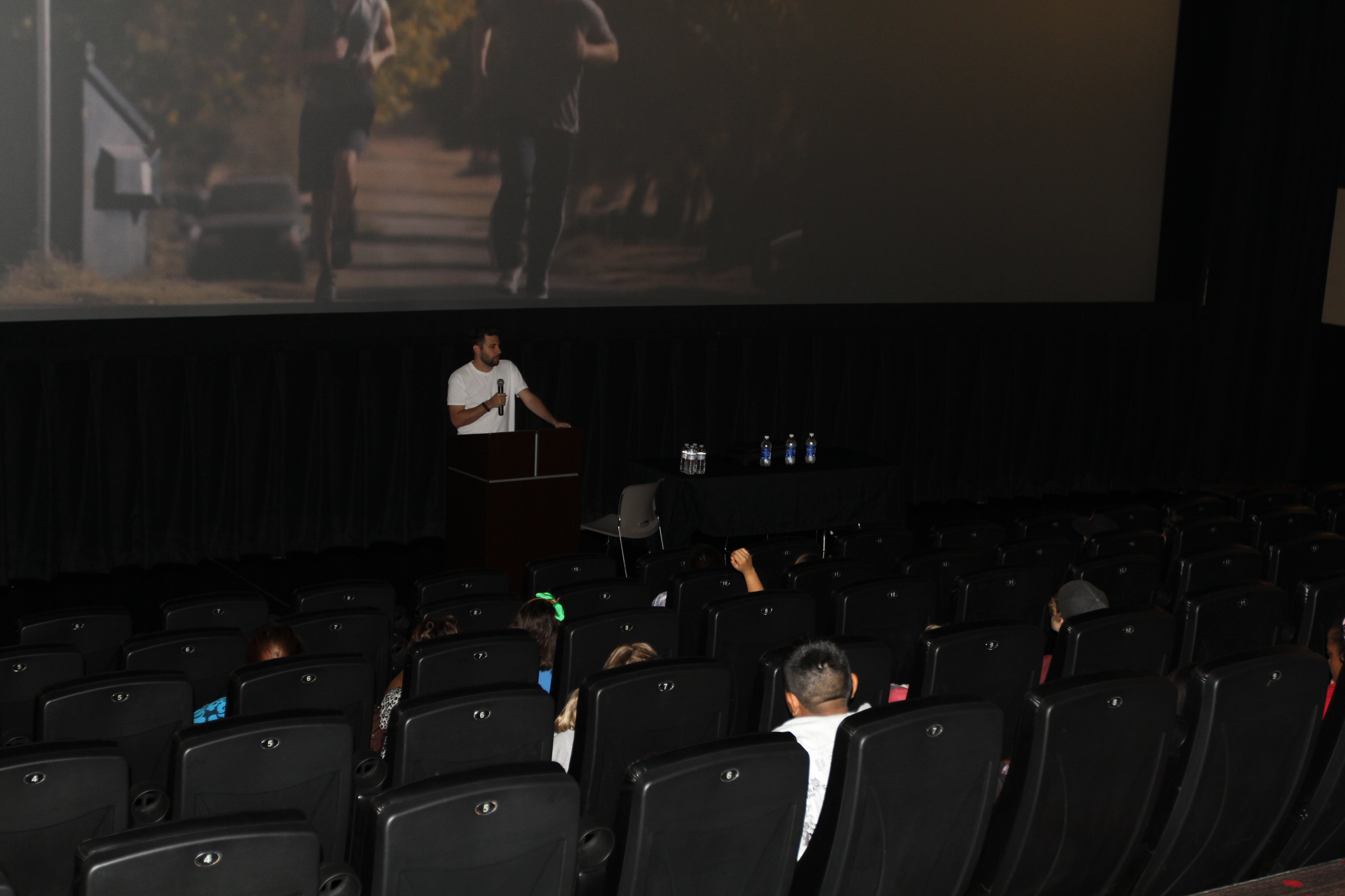 Director Brent Ryan Green hosting a filmmaker workshop before the premiere of Running Deer