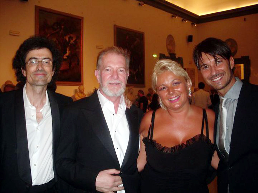 L to R: Italian composer Marco Werba, myself, Barbara Braghin and Italian actor Matteo Tossi at the 'Premio Internazionale EuroMediterraneo' awards night in Rome.