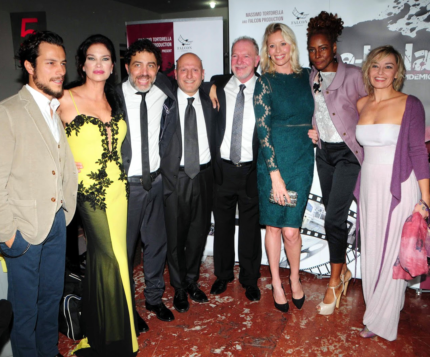 With cast and director Christian Marriziti, my agent Andrea Quattrini and the preimiere of E-bola the Movie in Rome.