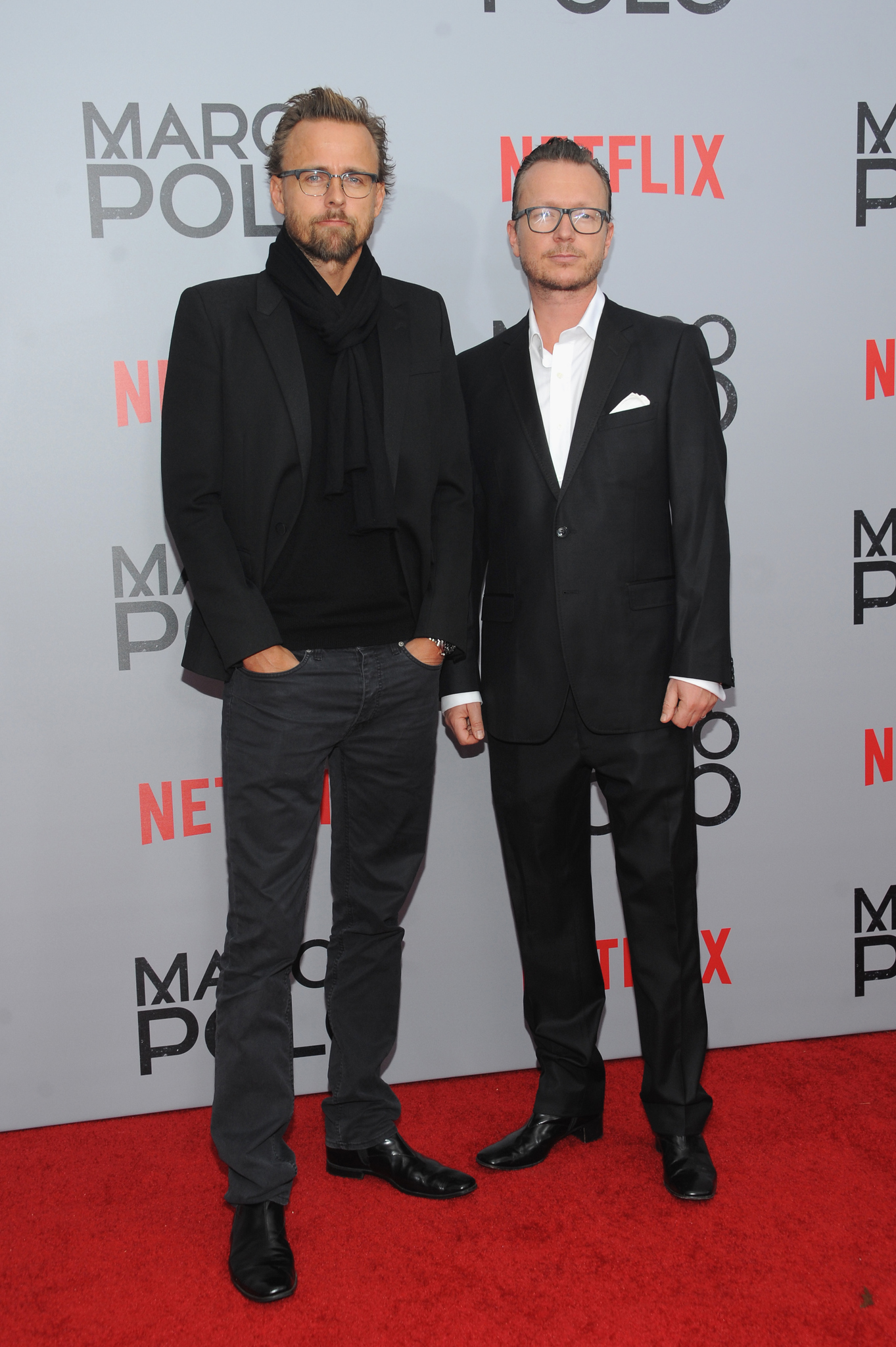 Joachim Rønning and Espen Sandberg at event of Marco Polo (2014)