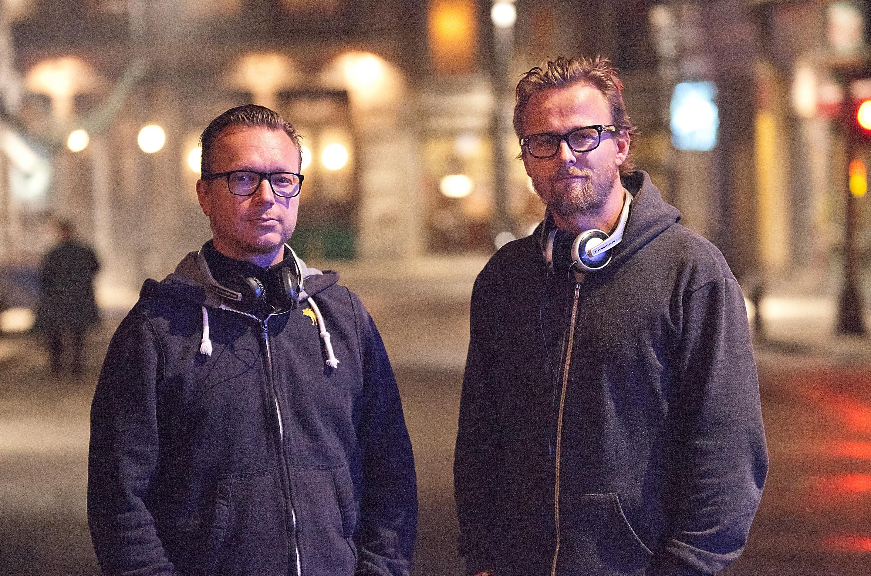 The directors Espen Sandberg and Joachim Rønning on the set of Kon-Tiki.